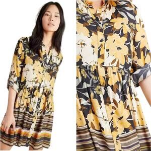 Anthropologie Blnk London Be A Good Girl Hadley Floral Mini Dress Size Small